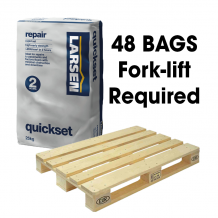Larsen Quickset Dark Grey 25kg Full Pallet 48 Bag Fork-Lift)